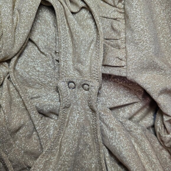 NWT GOLDSIGN Hilda Bodysuit in Gold Lurex M - Picture 10 of 15